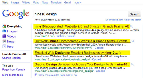 Search Engine Optimization - Page Titles in Google