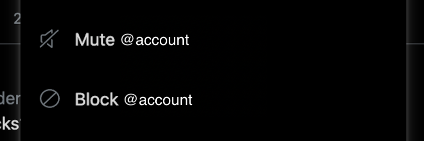 Muting and Blocking Accounts on Twitter